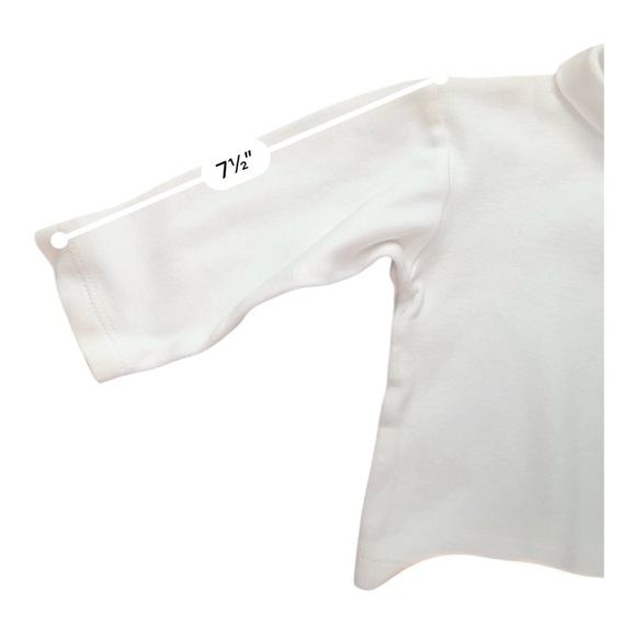 Petit Ami casual white turtleneck Girl 12 Mo long sleeves button cotton blend - Picture 8 of 9